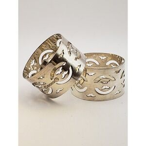 Vintage Pair of Silver-plated Napkin Rings